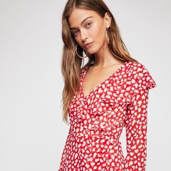 ✨HP✨Frenchie Valentine's Day Wrap Casual Dress✨ - Picture 3 of 7